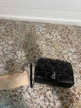 Brand new without tags Rebecca Minkoff Black Star-Accent Leather Crossbody Bag